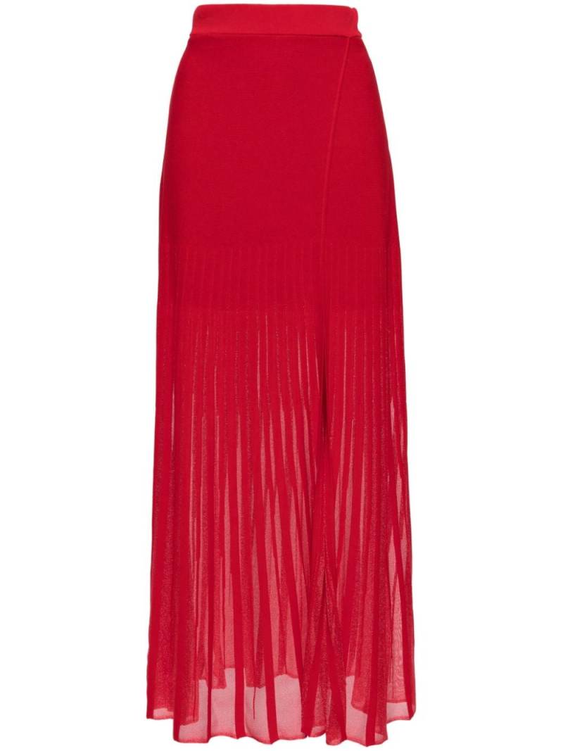 Claudie Pierlot metallic knitted maxi skirt - Red von Claudie Pierlot