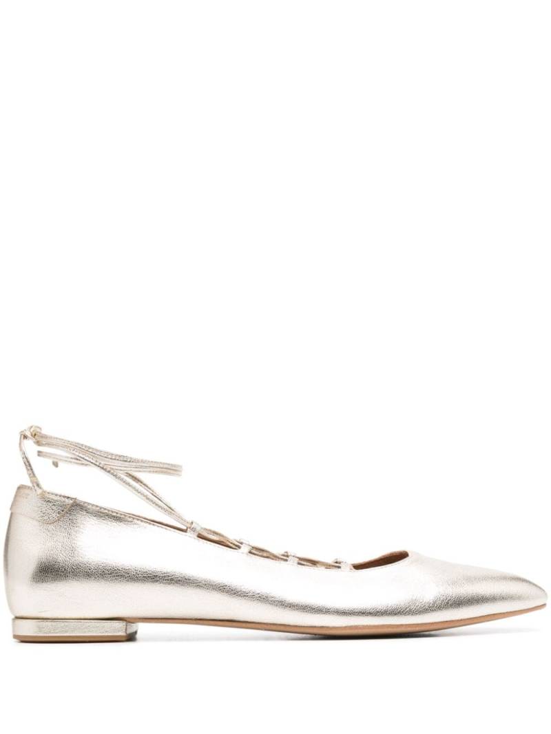 Claudie Pierlot metallic leather ballerina shoes - Gold von Claudie Pierlot