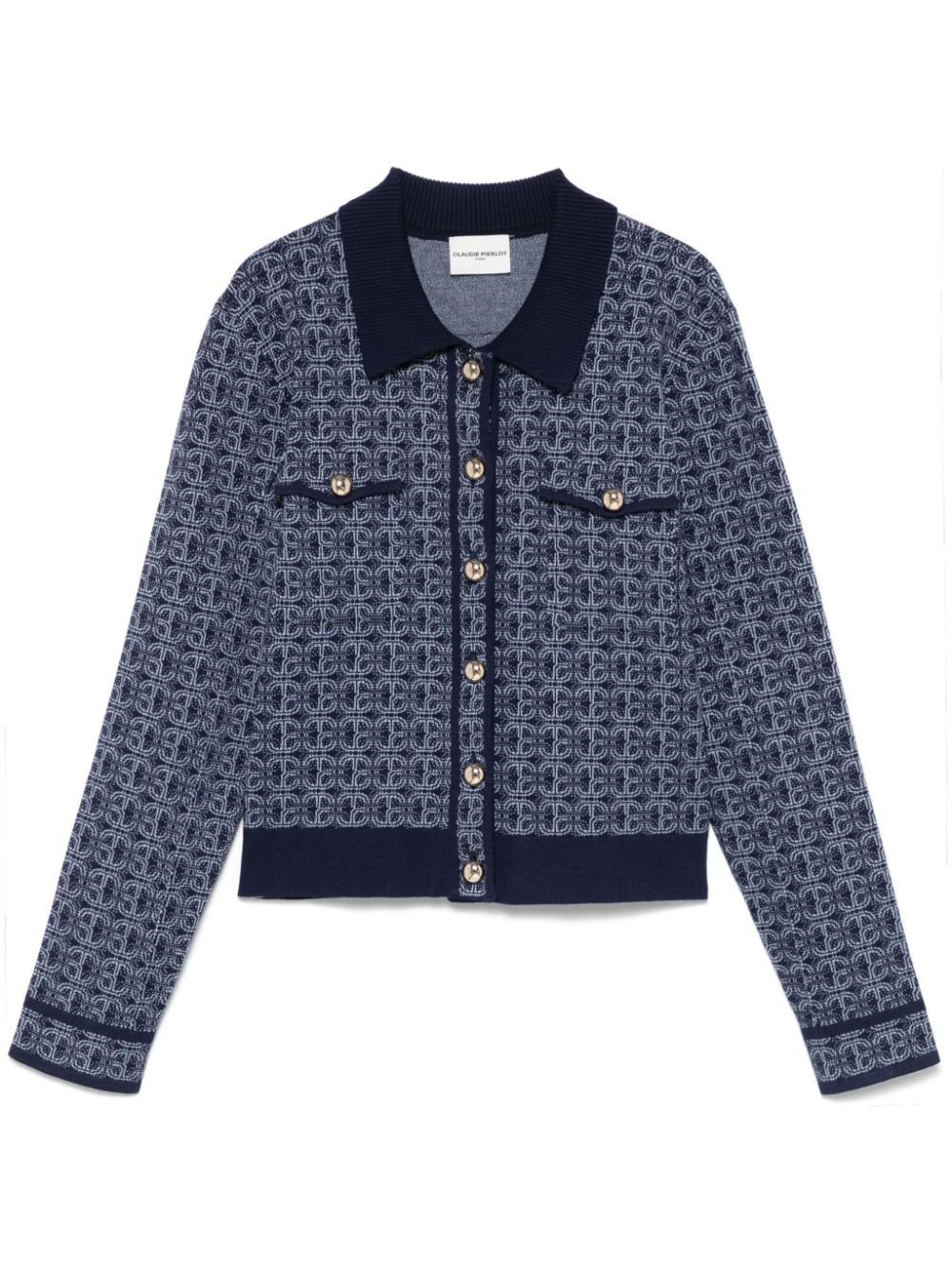 Claudie Pierlot monogram cropped jacket - Blue von Claudie Pierlot