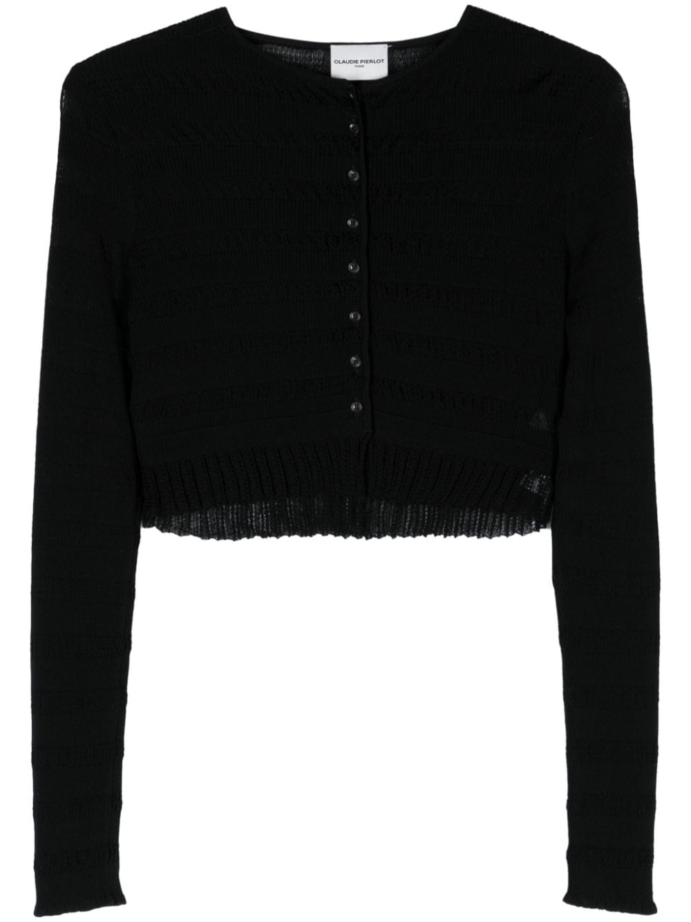 Claudie Pierlot panelled cropped cardigan - Black von Claudie Pierlot