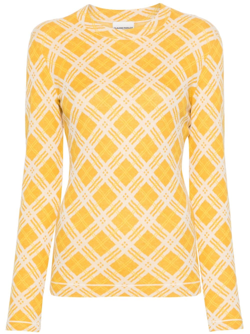 Claudie Pierlot pattern-intarsia jumper - Yellow von Claudie Pierlot