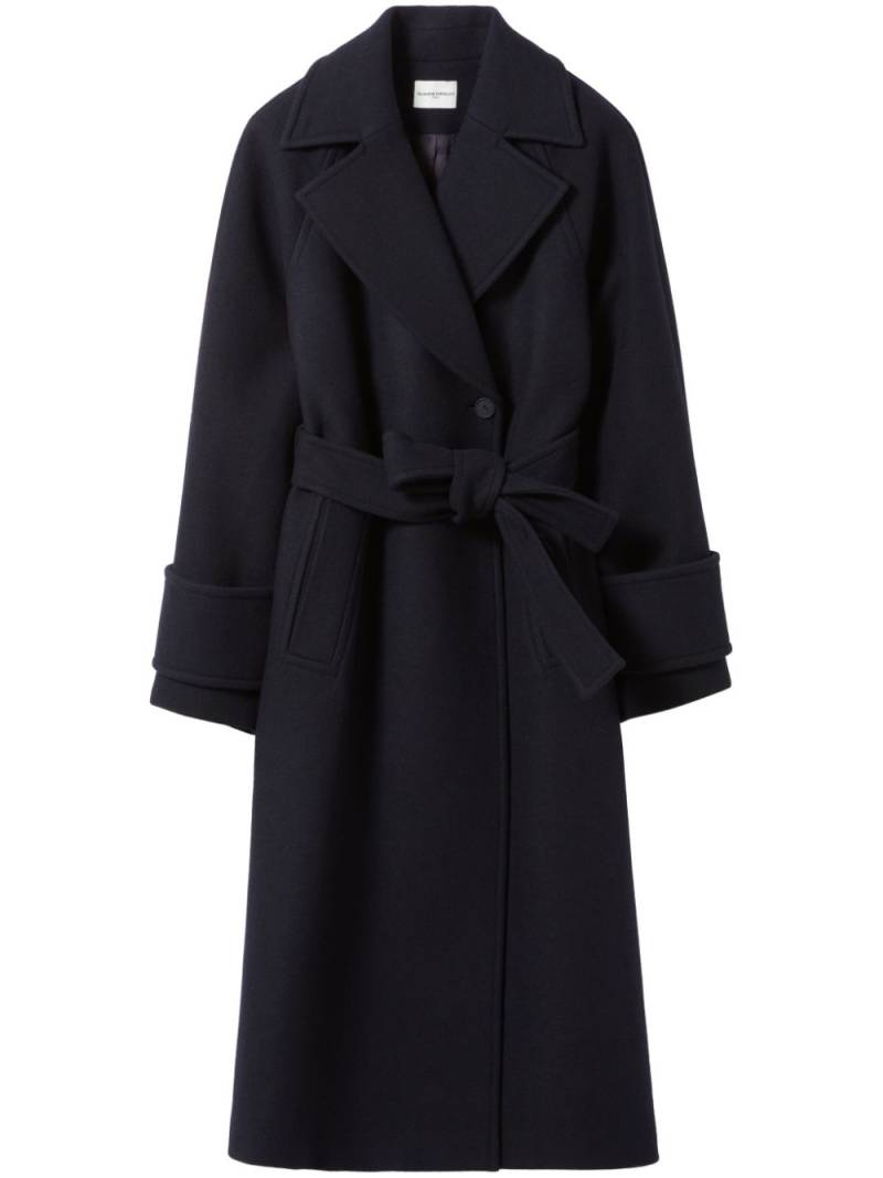 Claudie Pierlot peak-lapels belted double-breasted coat - Blue von Claudie Pierlot