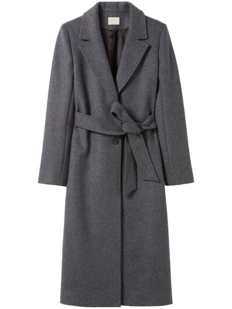 Claudie Pierlot peak-lapels belted single-breasted coat - Grey von Claudie Pierlot