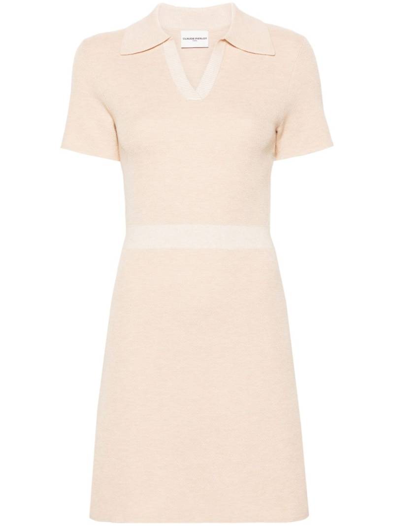 Claudie Pierlot polo-collar piqué minidress - Neutrals von Claudie Pierlot