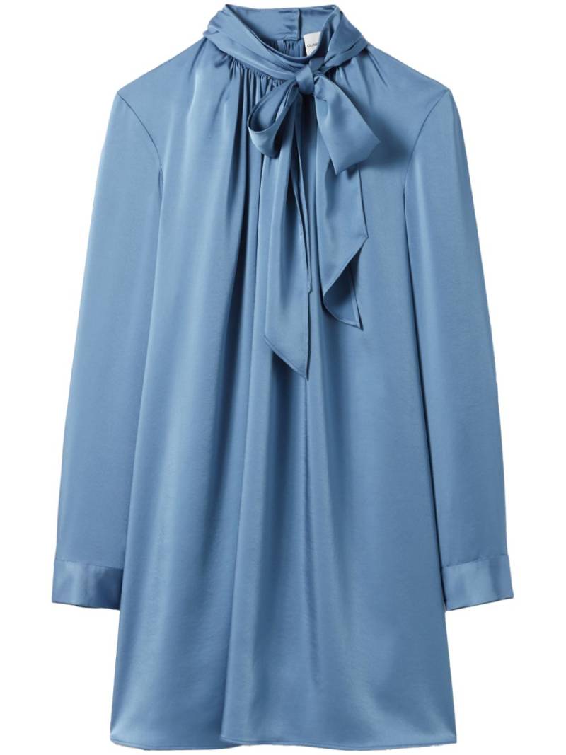 Claudie Pierlot pussy-bow collar mini dress - Blue von Claudie Pierlot