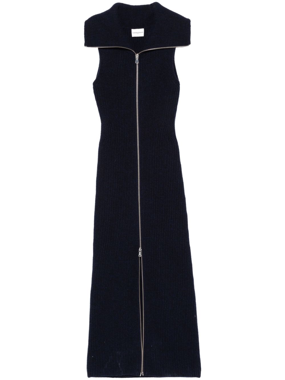 Claudie Pierlot high-neck zip-fastening knit dress - Blue von Claudie Pierlot