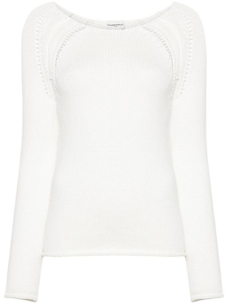 Claudie Pierlot round-neck chunky-knit jumper - White von Claudie Pierlot