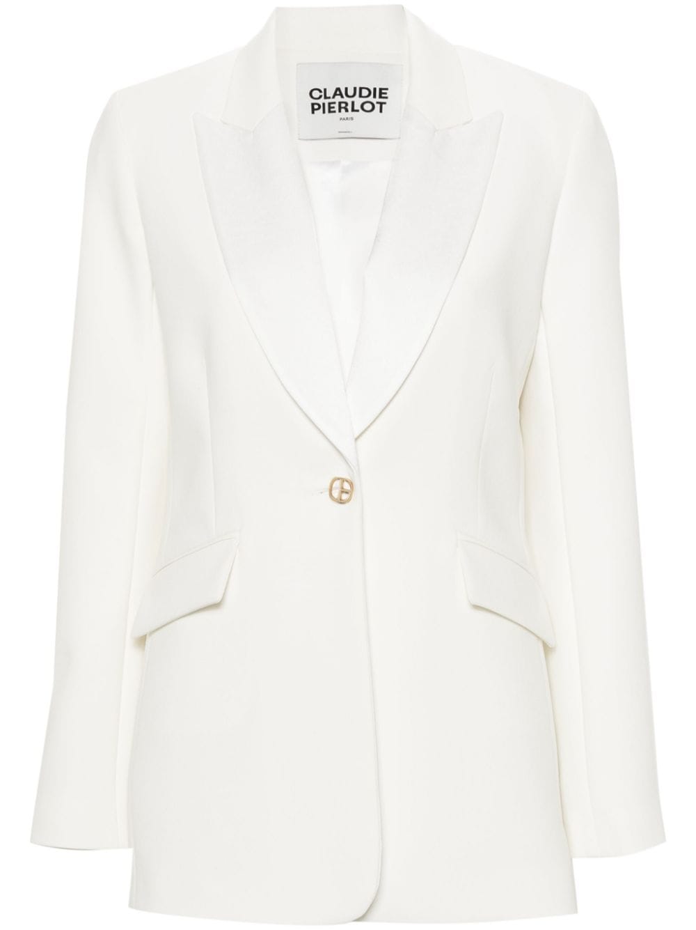 Claudie Pierlot single-brested crepe blazer - White von Claudie Pierlot