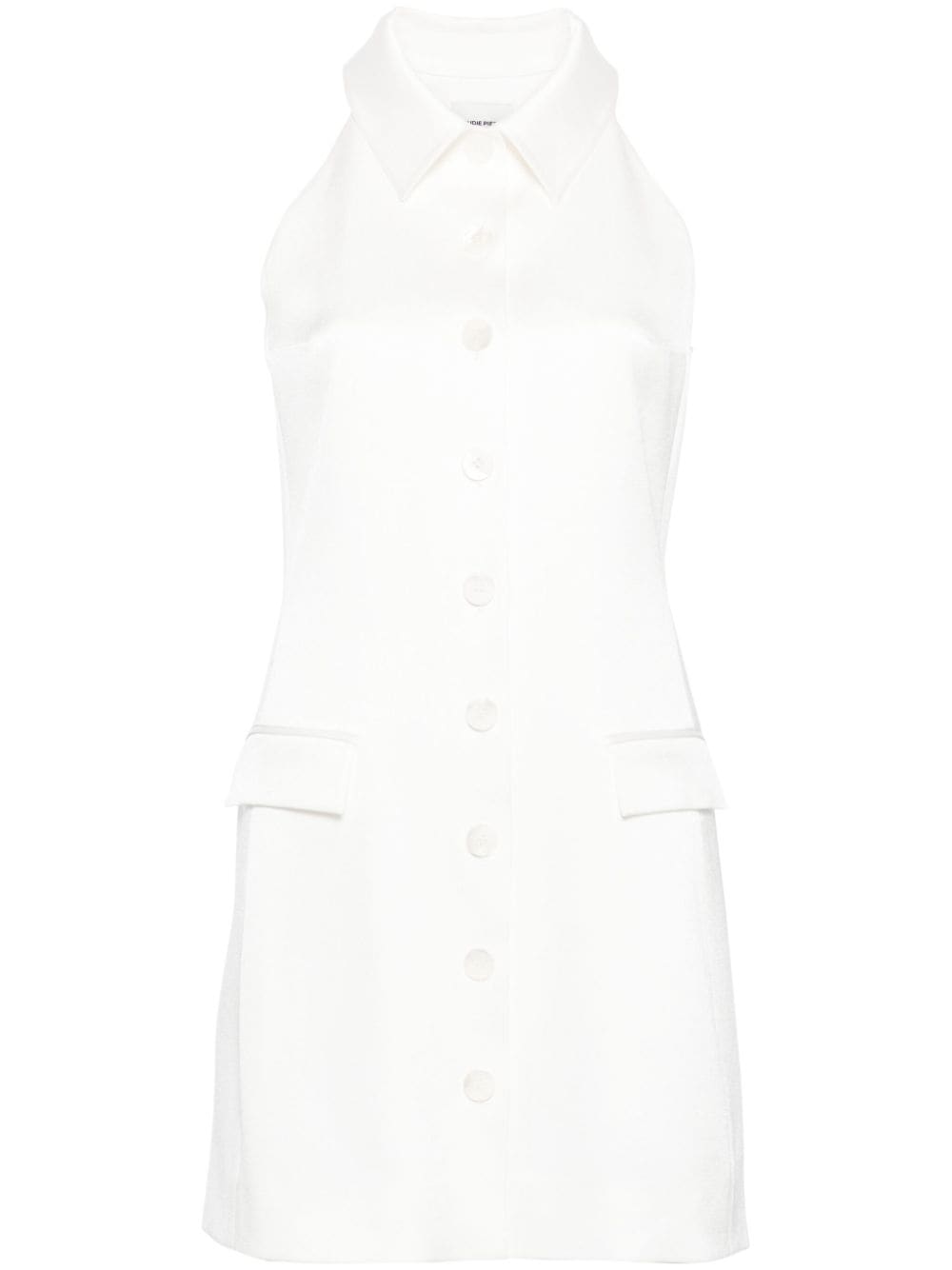 Claudie Pierlot sleeveless satin shirtdress - White von Claudie Pierlot