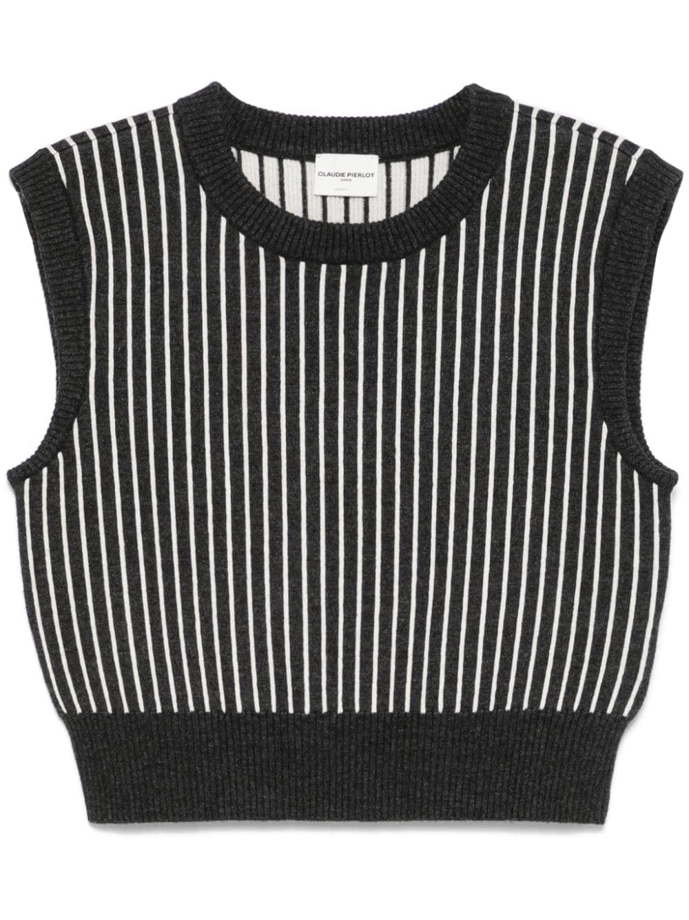 Claudie Pierlot sleeveless striped top - Grey von Claudie Pierlot