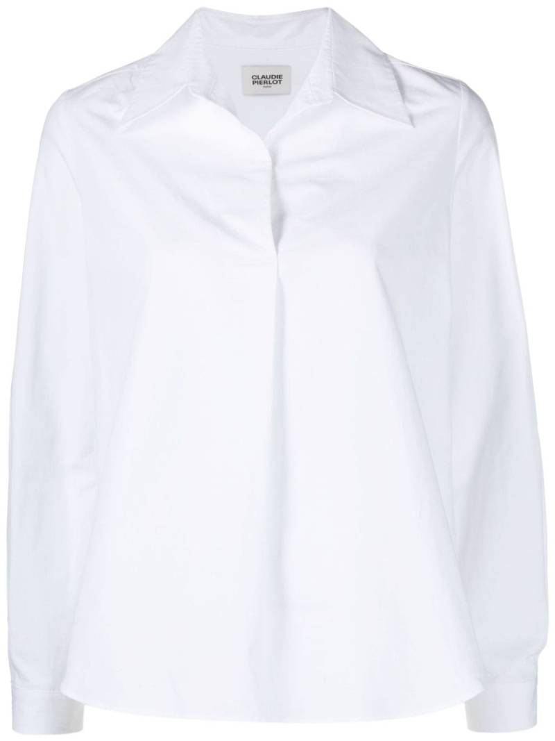 Claudie Pierlot spread-collar poplin blouse - White von Claudie Pierlot