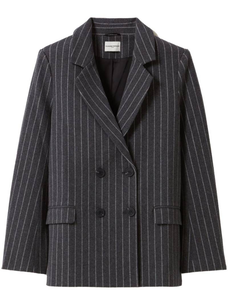 Claudie Pierlot striped double-breasted blazer - Grey von Claudie Pierlot