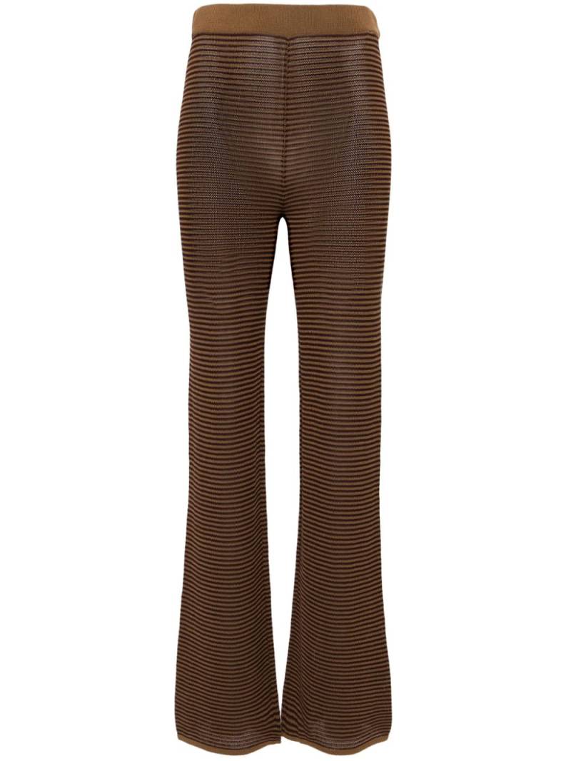 Claudie Pierlot striped fine-ribbed trousers - Brown von Claudie Pierlot