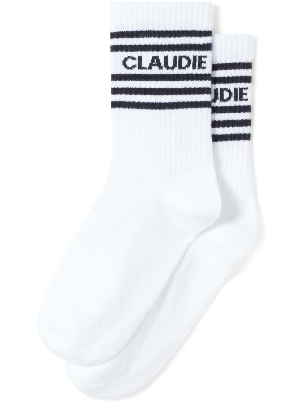 Claudie Pierlot striped socks - White von Claudie Pierlot