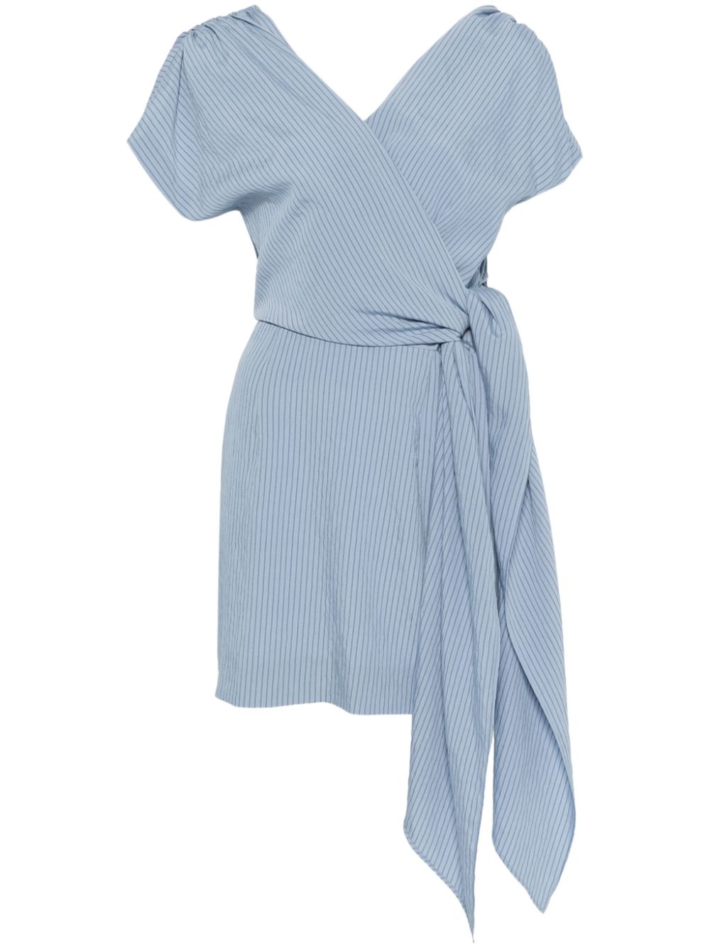 Claudie Pierlot striped wrap-design mini dress - Blue von Claudie Pierlot