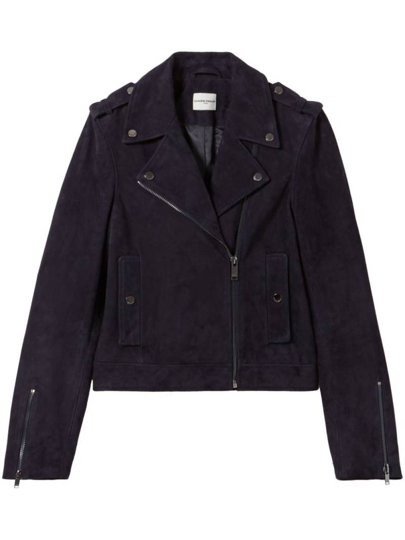 Claudie Pierlot suede biker jacket - Blue von Claudie Pierlot