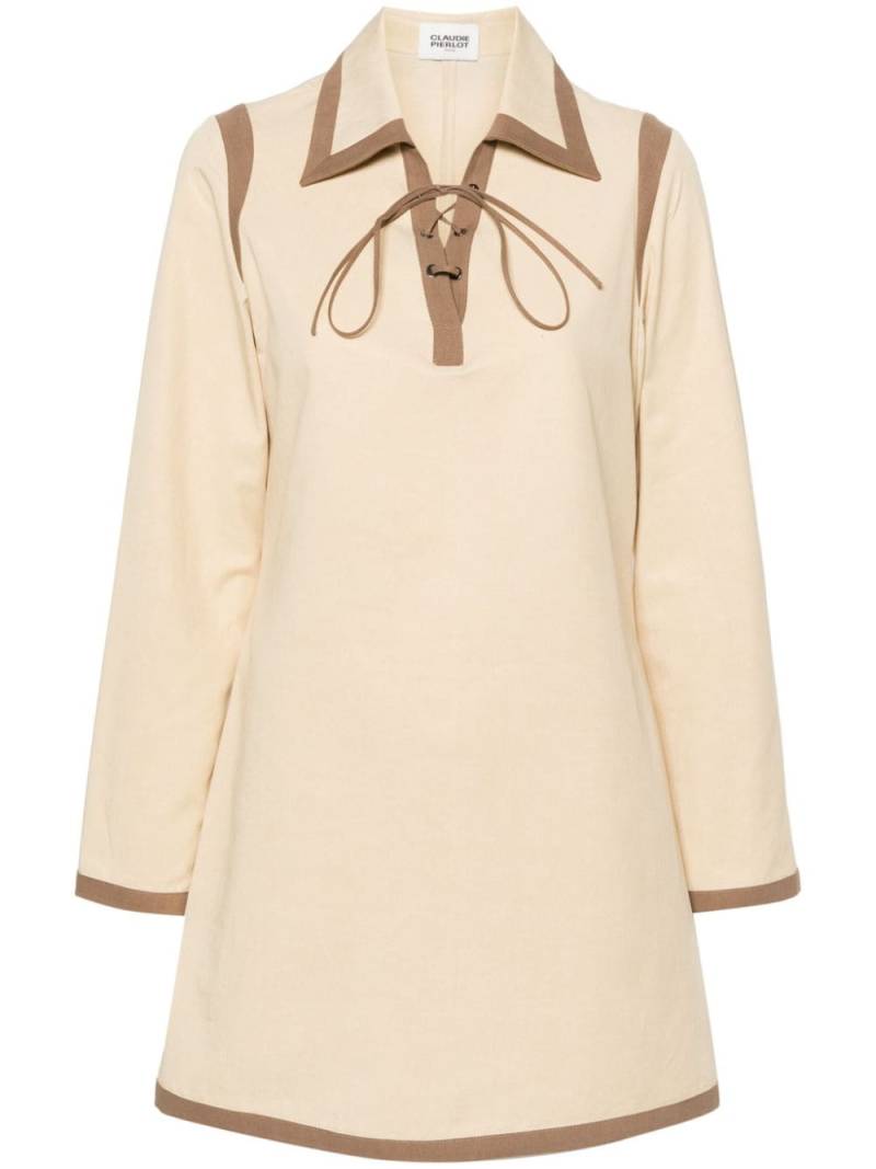 Claudie Pierlot tie-fastening A-line minidress - Brown von Claudie Pierlot