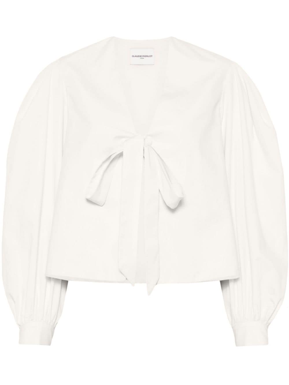 Claudie Pierlot tie-fastening V-neck blouse - Neutrals von Claudie Pierlot