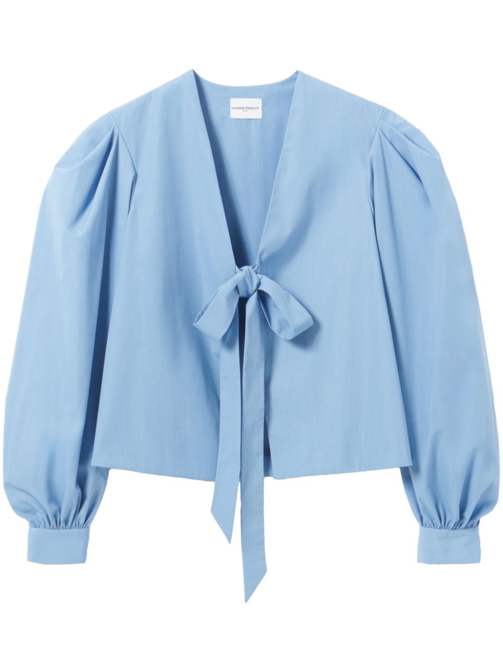 Claudie Pierlot tie-front V-neck blouse - Blue von Claudie Pierlot