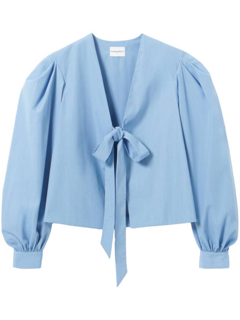 Claudie Pierlot tie-front V-neck blouse - Blue von Claudie Pierlot