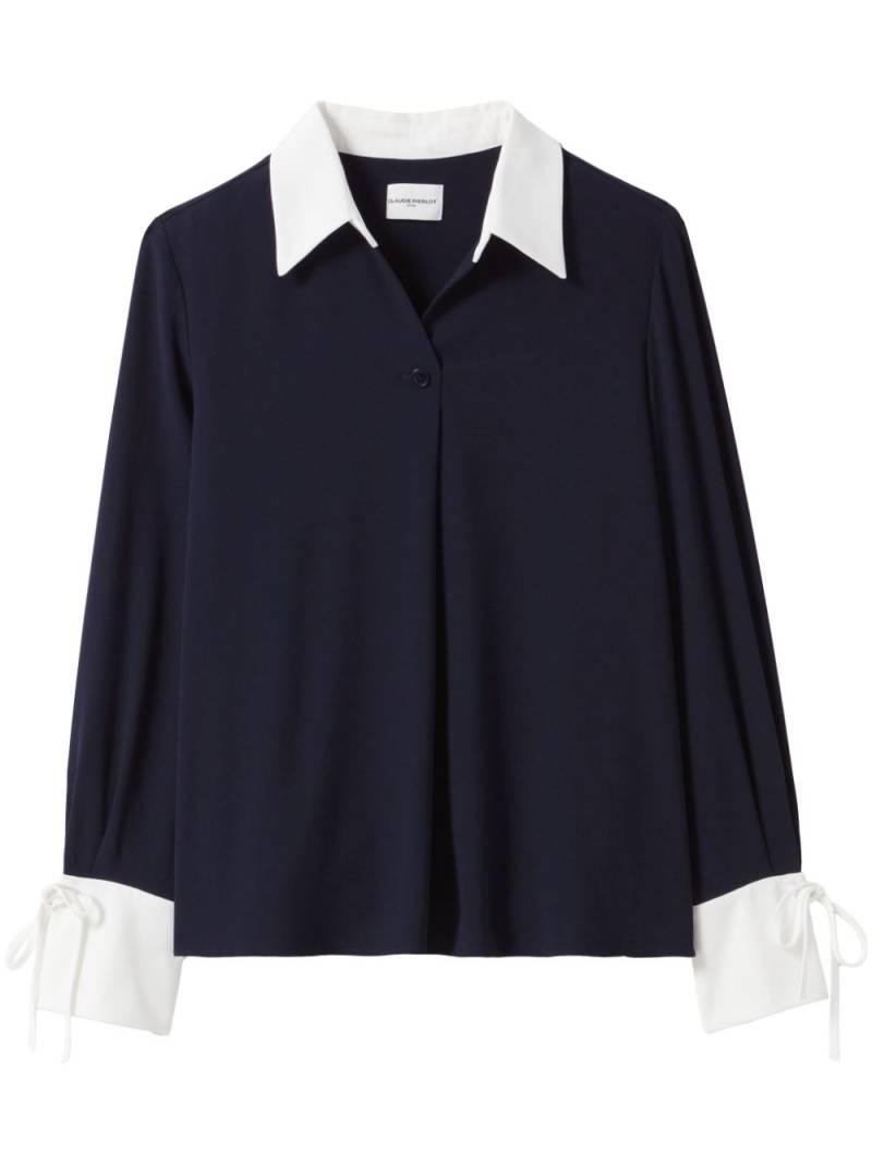 Claudie Pierlot two-tone design shirt - Blue von Claudie Pierlot