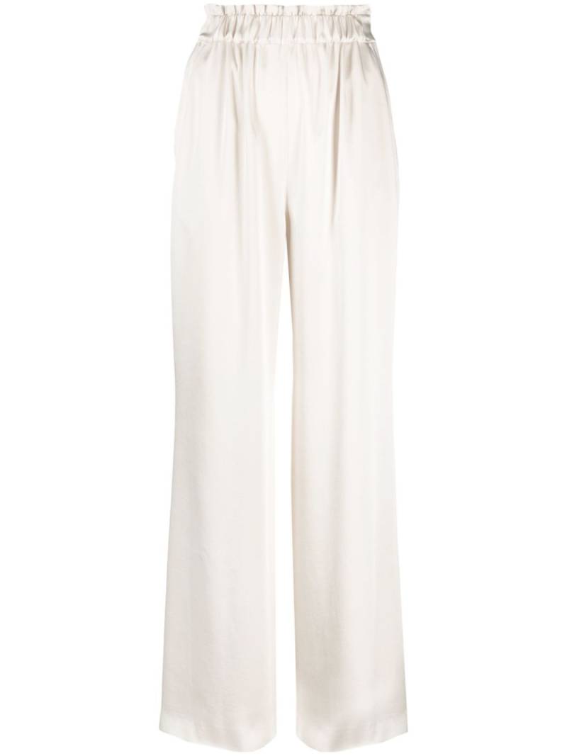 Claudie Pierlot wide-leg smocked-waistband trousers - Neutrals von Claudie Pierlot