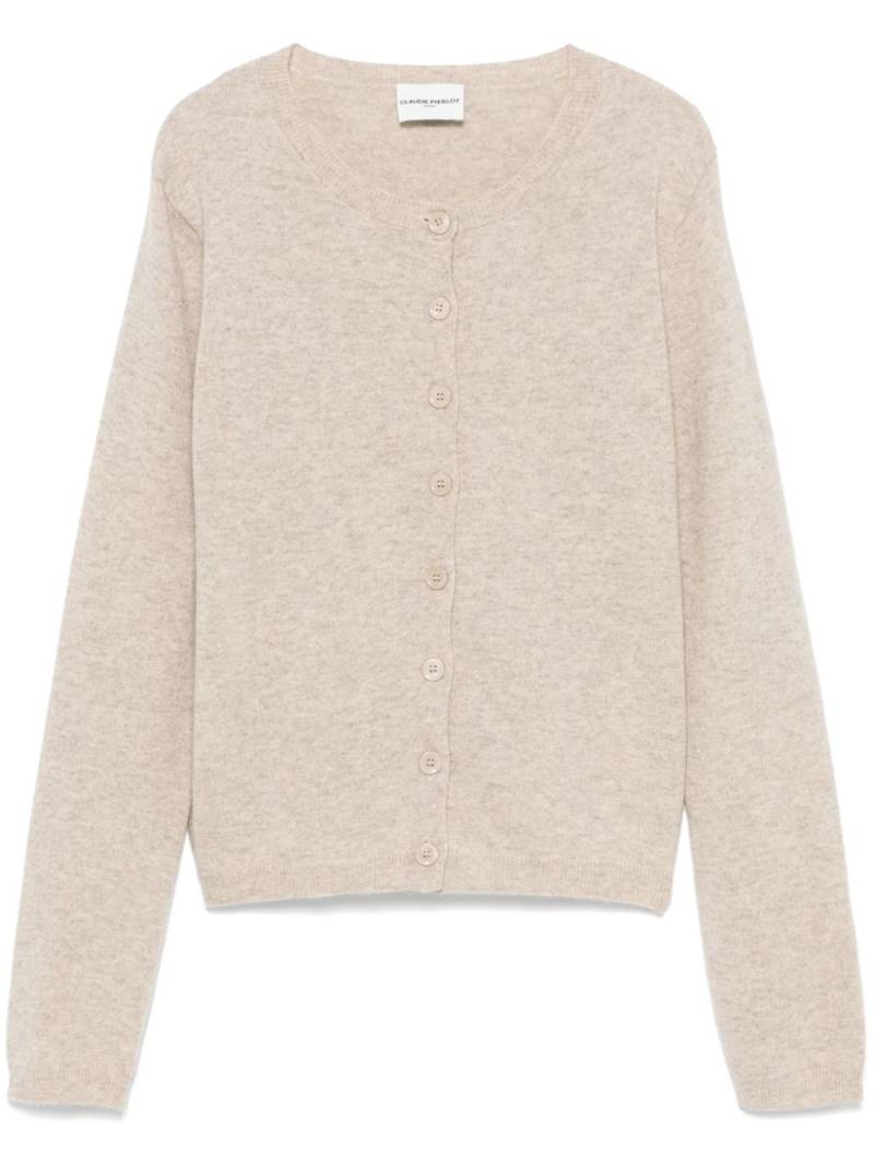 Claudie Pierlot logo-embroidered wool cardigan - Brown von Claudie Pierlot