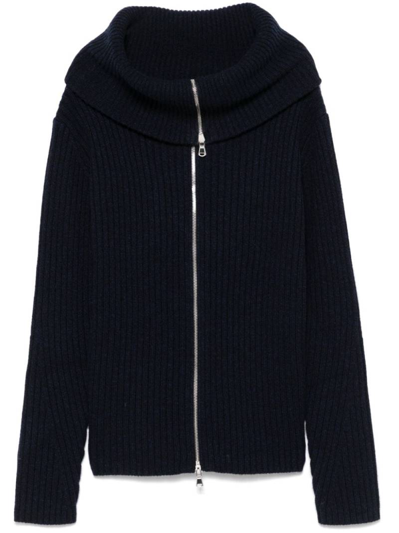 Claudie Pierlot zip-neck knitted cardigan - Blue von Claudie Pierlot