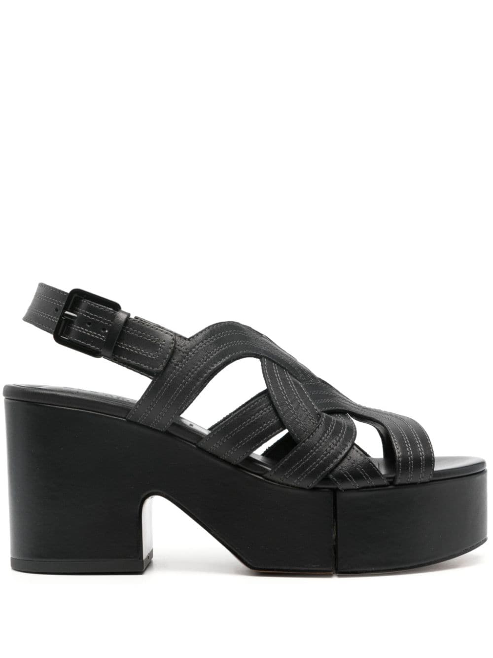 Clergerie Chou 95mm leather platform sandals - Black von Clergerie