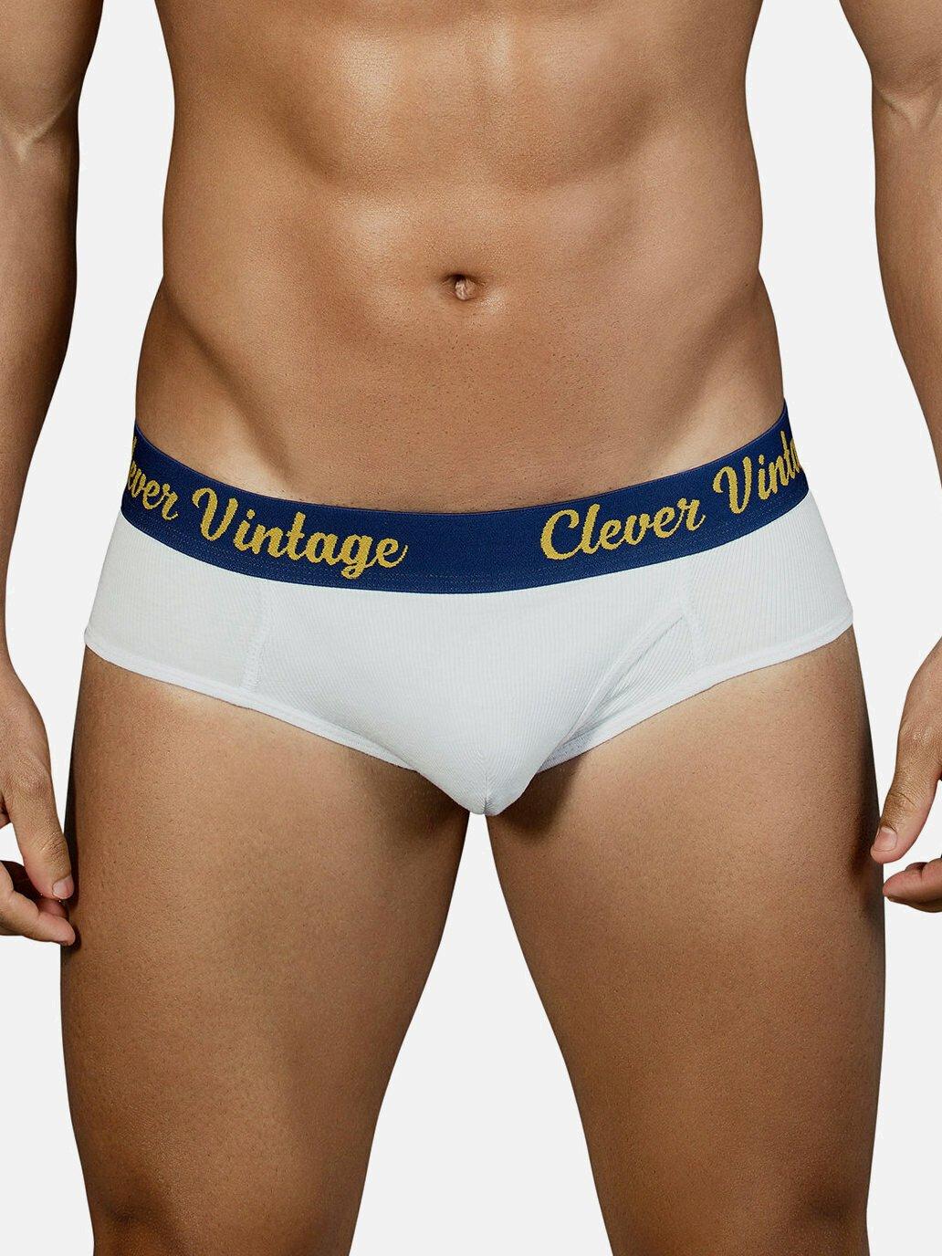 Briefs Old School Herren Weiss S von Clever