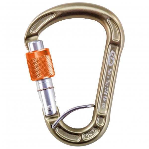 Climbing Technology - Concept Sgl HC Screw Gate + Spring - HMS-Karabiner beige von Climbing Technology