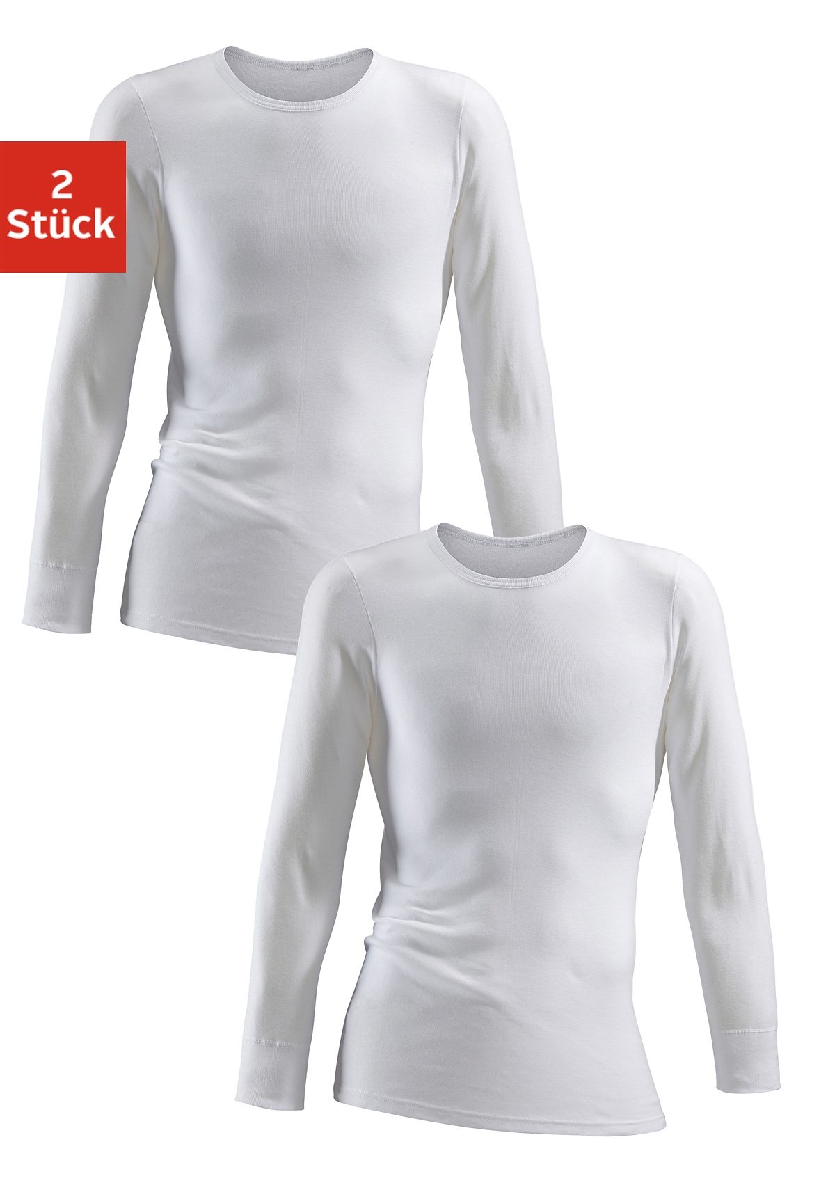 Clipper Unterhemd, (2 St.), schlichtes Basic, Unterziehshirt - in Feinripp, Langarmshirt Clipper Unterhemd, (2 St.), schlichtes Basic, Unterziehshirt - in Feinripp, Langarmshirt von Clipper