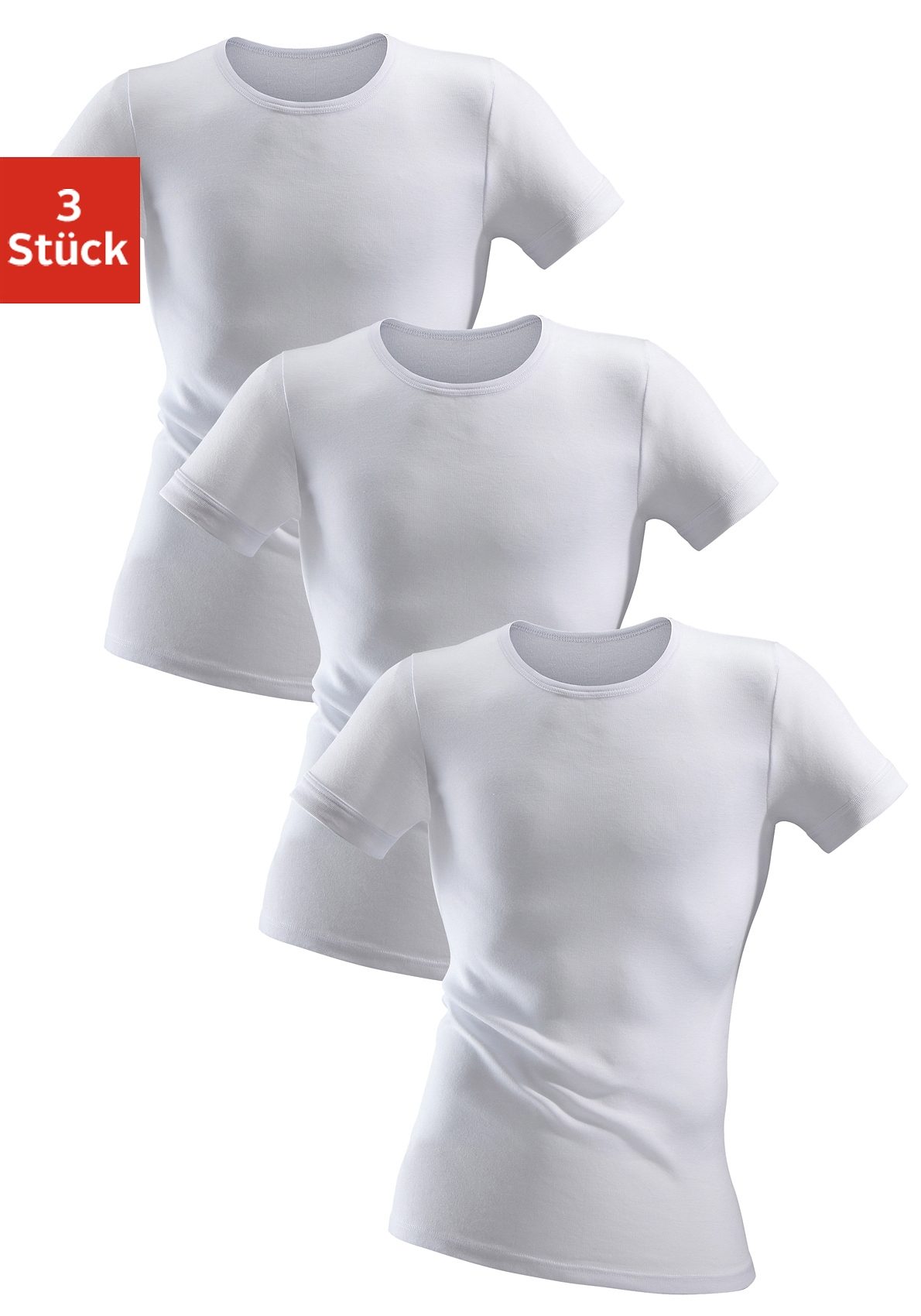 Clipper Unterziehshirt, (3 St.), schlichtes Basic für jeden Tag - in Feinripp, Unterziehshirt, T-Shirt Clipper Unterziehshirt, (3 St.), schlichtes Basic für jeden Tag - in Feinripp, Unterziehshirt, T-Shirt von Clipper