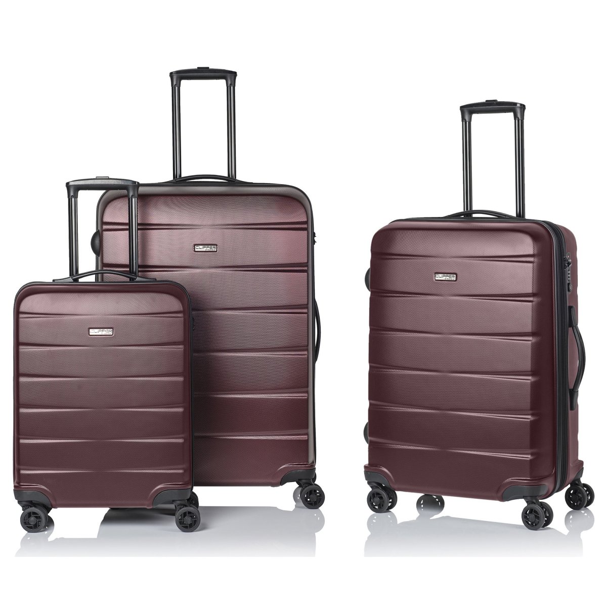 Peru - Trolley Set in bordeaux von Clipper by Pack Easy