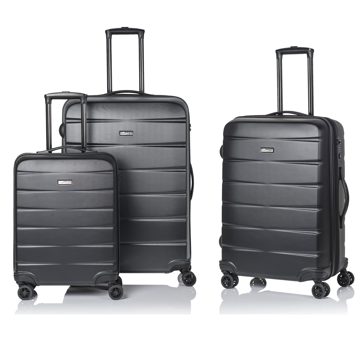 Peru - Trolley Set in schwarz von Clipper by Pack Easy