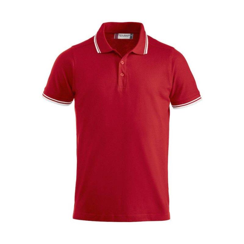 Amarillo Poloshirt Damen Rot Bunt XS von Clique