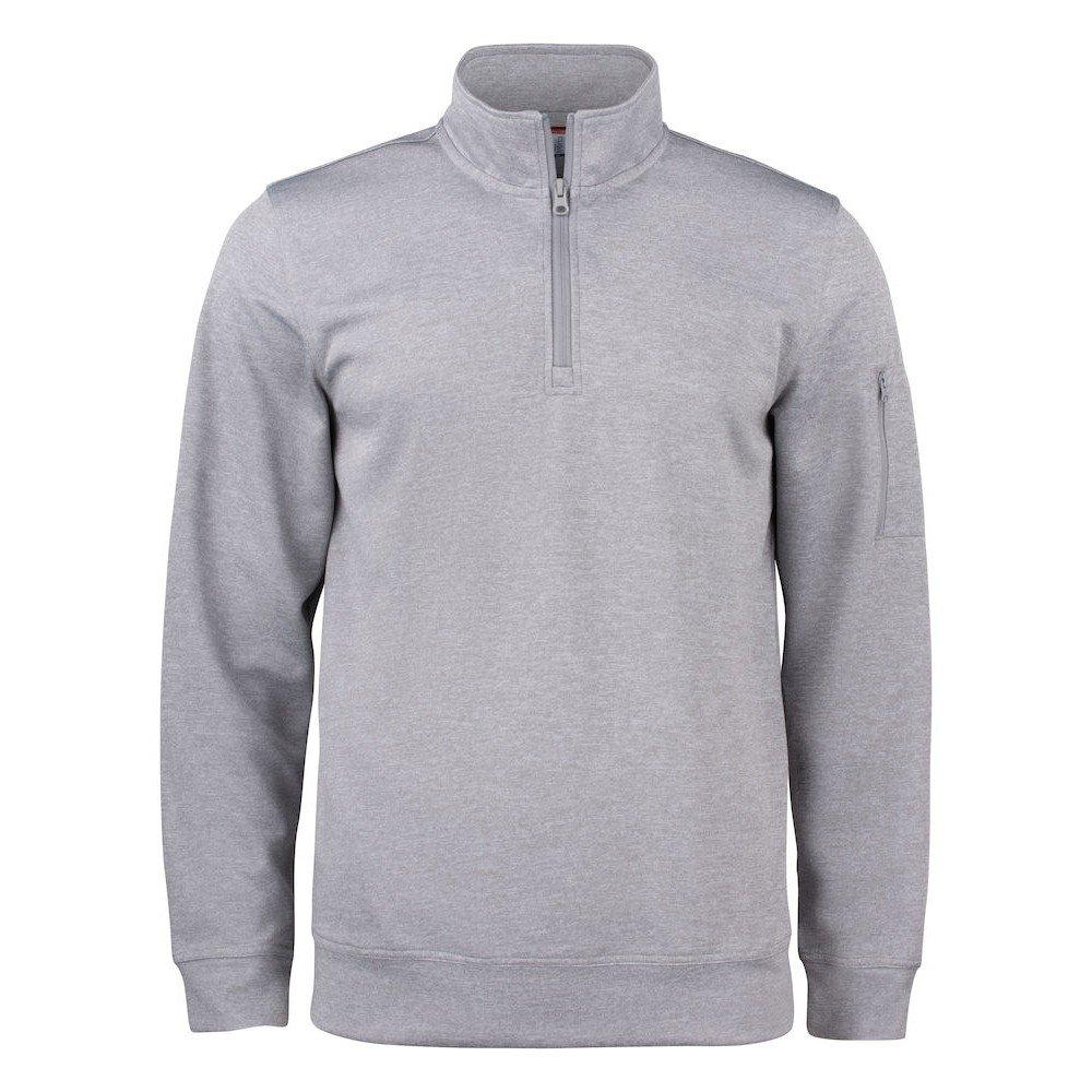 Basic Active Sweatshirt Mit Kurzem Reißverschluss Damen Grau L von Clique