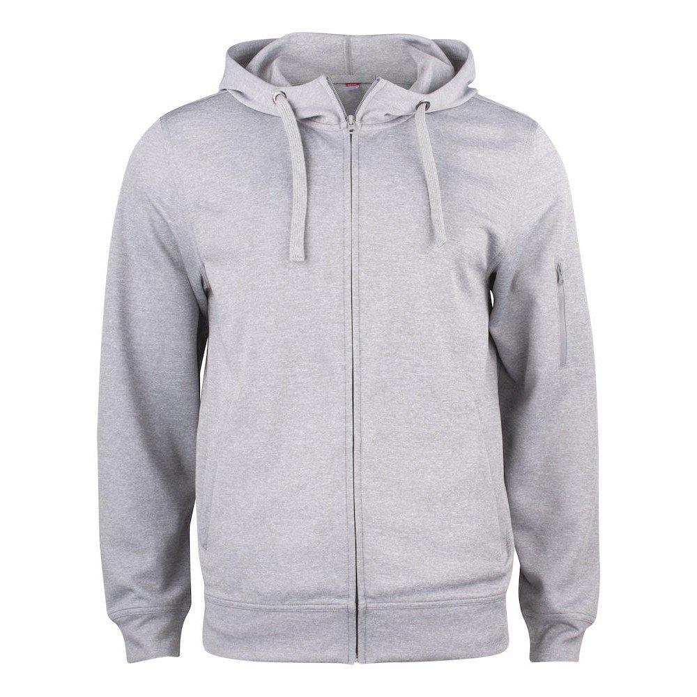 Clique - Basic Hoodie mit durchgehendem Reißverschluss Aktiv, für Herren, Grau, Größe 3XL von Clique