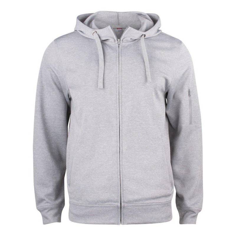 Basic Hoodie Mit Durchgehendem Reißverschluss Aktiv Herren Grau 3XL von Clique