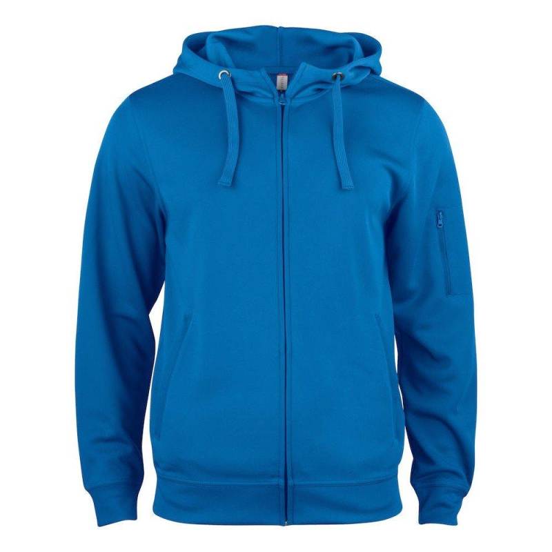 Basic Hoodie Mit Durchgehendem Reißverschluss Aktiv Herren Königsblau L von Clique