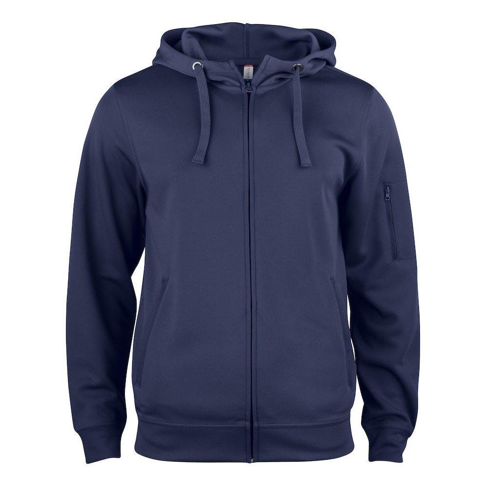 Basic Hoodie Mit Durchgehendem Reißverschluss Aktiv Herren Marine M von Clique