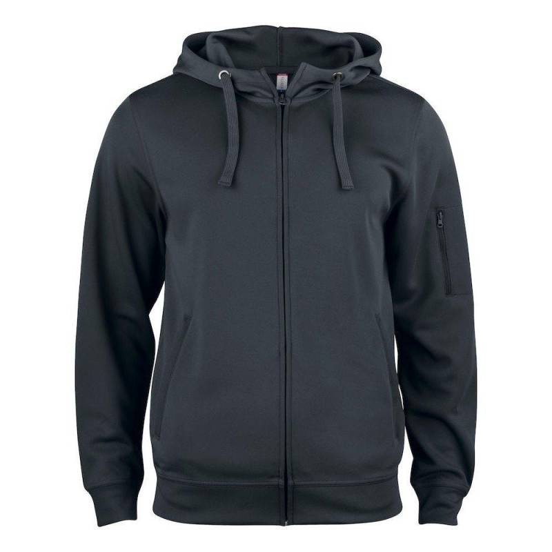 Basic Hoodie Mit Durchgehendem Reißverschluss Aktiv Herren Schwarz XXL von Clique