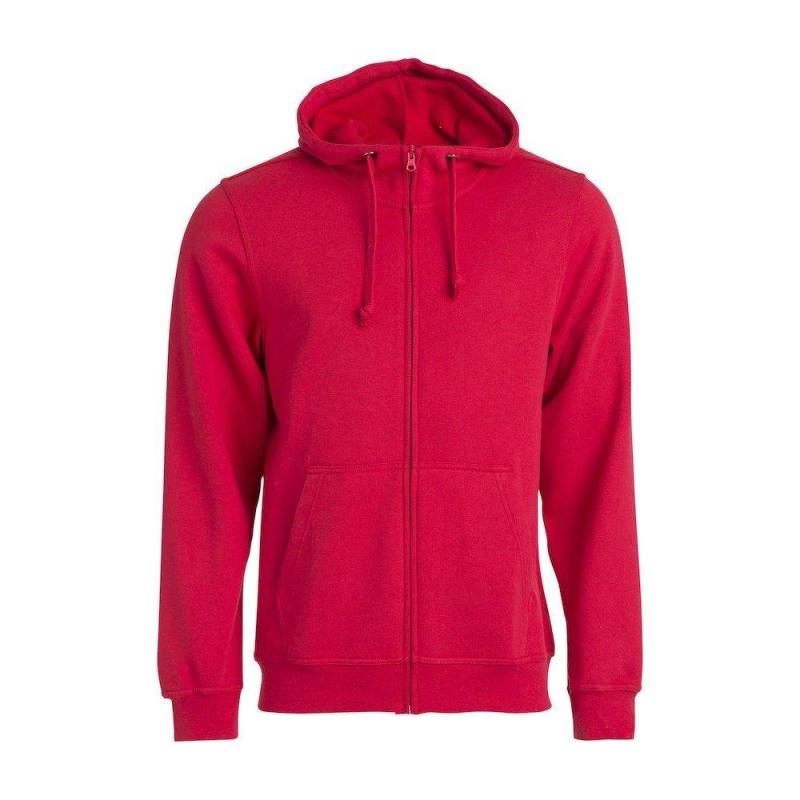 Basic Hoodie Mit Durchgehendem Reißverschluss Herren Rot Bunt S von Clique