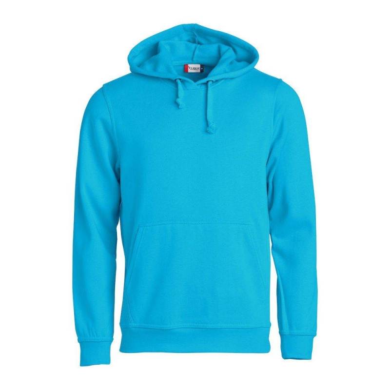 Basic Kapuzenpullover Damen Türkisblau L von Clique