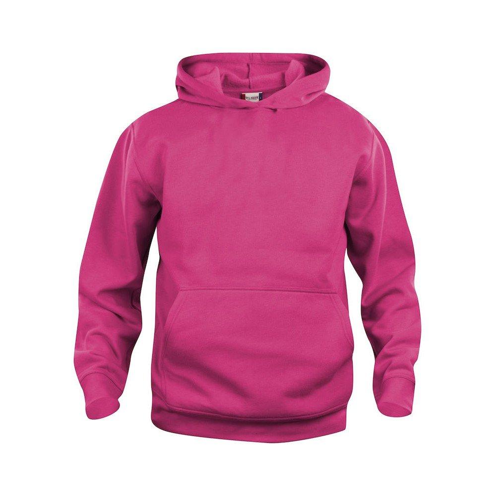 Clique - Basic Kapuzenpullover, 164, Dunkelrosa von Clique