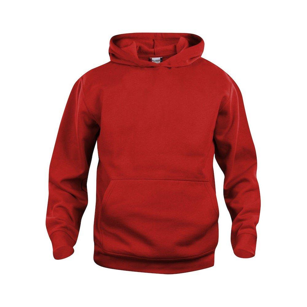 Clique - Basic Kapuzenpullover, 146, Rot Bunt von Clique