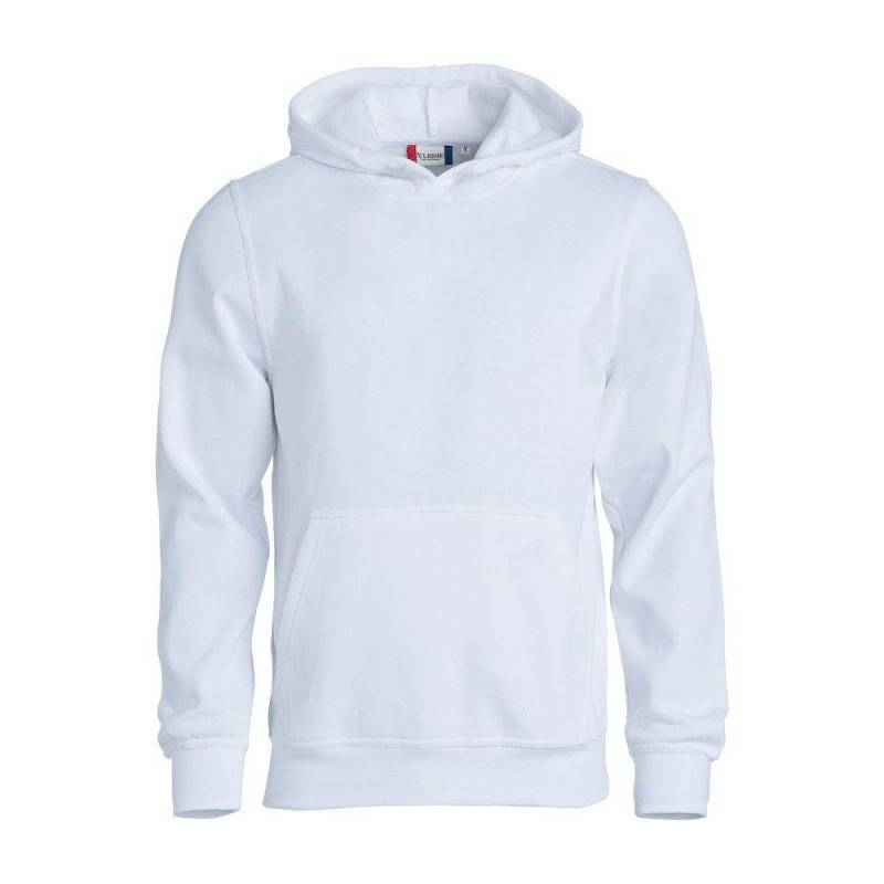 Basic Kapuzenpullover Mädchen Weiss 116-122 von Clique