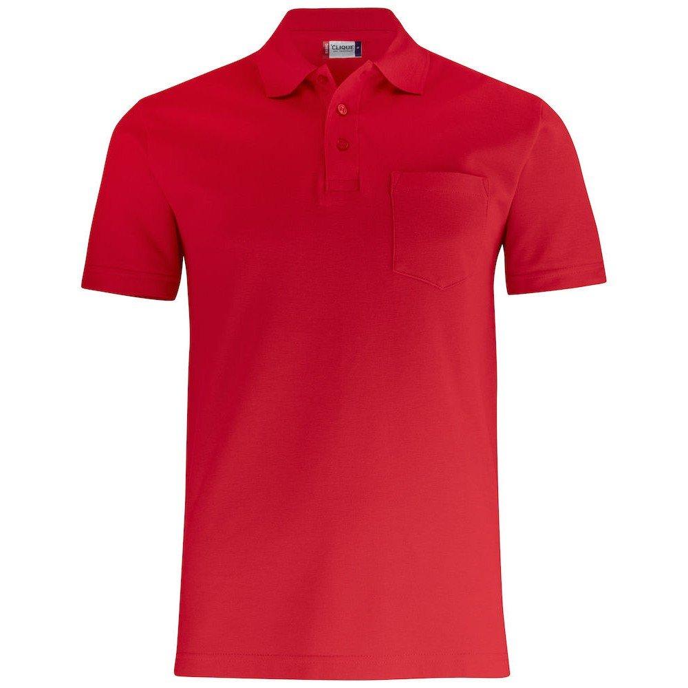 Basic Poloshirt Damen Rot Bunt 4XL von Clique