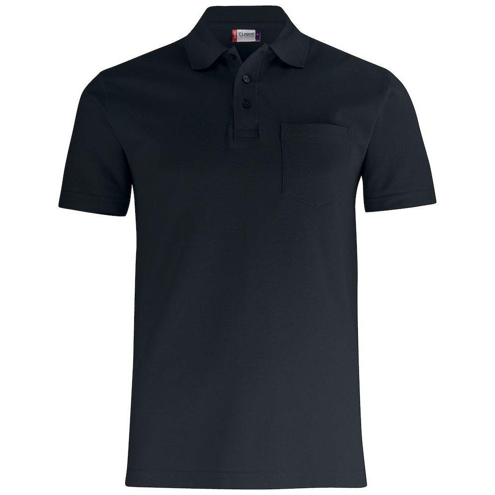 Basic Poloshirt Damen Schwarz 4XL von Clique