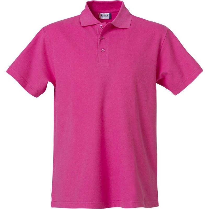 Basic Poloshirt Herren Dunkelrosa 3XL von Clique